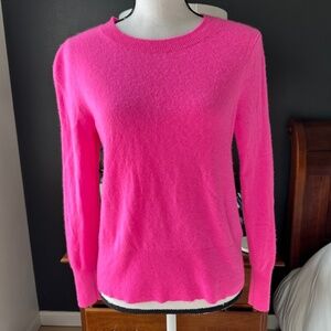 J Crew Cashmere Crew Neck Sweater Neon Pink - Sz M
